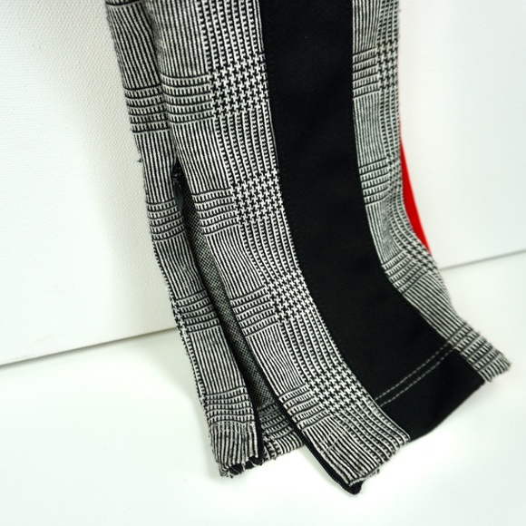 EPTM Track Pants Jogger Men Sz Small Plaid Zip Ankles Red Streetwear Style #8817 - Picture 2 of 8